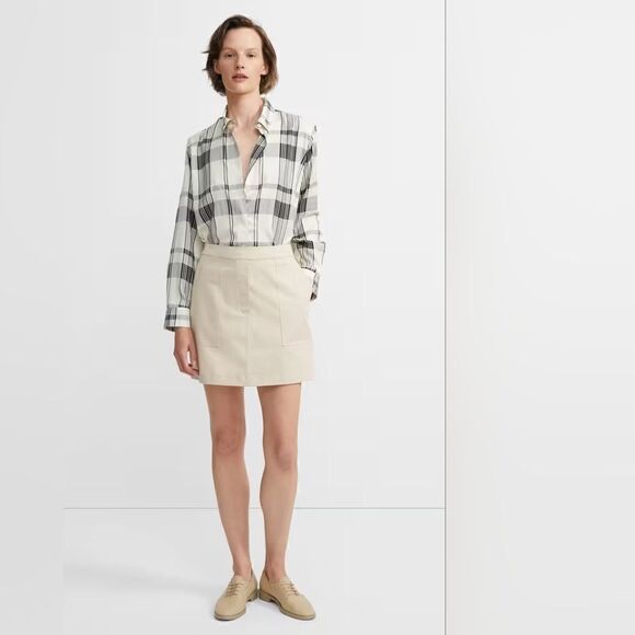 Theory Classic Chino Pocket Skirt SM Quiet Luxury Light Academia Preppy Chic - Picture 13 of 13